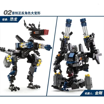 2019 Nye 2-i-1 Transformation Serie byggesten Indstille Robot Bil, Lastbil Model Deformation Gudi Legetøj til drengen kompatibel
