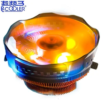 Pccooler E121M CPU Køler 120mm Orange LED 4pin PWM-Ventilator lydløs Ventilator Til AMD AM3 775 Intel 1155 1156 Computer Radiator