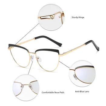 2020 Nye Mode-Cat Eye Briller Kvinder Frame Briller Computer Vintage Klar Linse Nærsynethed Briller Optiske Syn Ramme