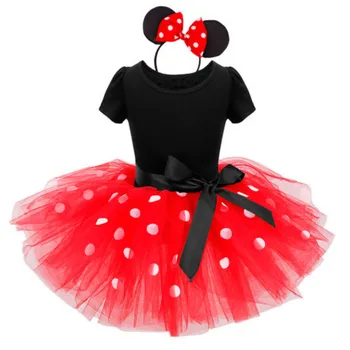 Smarte Mini Musen Kjole til Pige Halloween Prinsesse Kostume Børn Kjoler for Piger Polka Dot Kostume 2 6 År Børn Bære