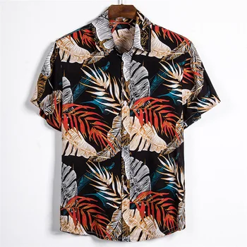Blomstret Skjorte Mænd Kort Ærme Hawaii Skjorter 2020 Sommeren Afslappet Hawaii-Skjorte Herre Sommeren Nye Fancy Trykt Stranden Shirts Løs