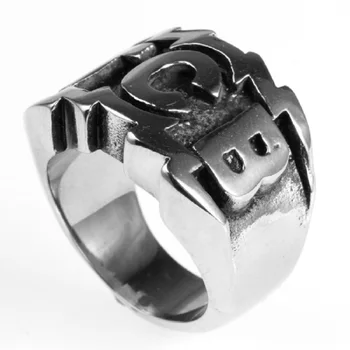 Nye rustfri ring mænd 's smykker engros brev TCB titanium stål ring