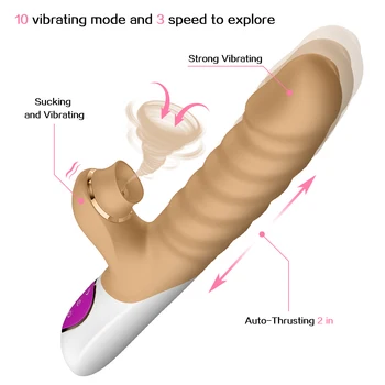10 Hastigheder Mundtlig Sugende Rabbit Vibrator Dildo Vibrator Klitoris Stimulation Vagina Sucker Tungen G Spot Masturbator Sex Legetøj til Kvinder