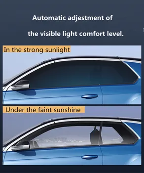 SUNICE 100cmx50cm Fotokromisk Film 20%~75%lystransmission Bil Window Tint Solen Kontrol Film Bilen Hjem Glas Mærkat Sommer