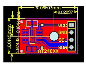100pcs AT24C02 Modulet I2C Interface IIC EEPROM-Lagring Modul Intelligente Bil