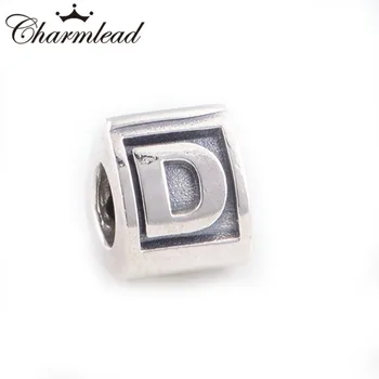 Alfabet Sølv Perler til En L Passer oprindelige Armbånd Charms 925 Sterling Sølv Perler DIY Kvinder Mode Smykker