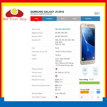 10stk/masse Touch Screen Til Samsung Galaxy J5 2016 J510 J510FN J510F J510G J510M Touch-Panel Foran Ydre Objektiv J5 2016 LCD-Glas