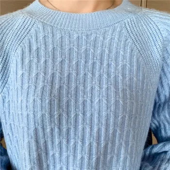 Candy Farver Grøn Orange Løs Sweater Kvinder, Piger Solid Strik Top Pullover Bluse med Lange Ærmer Fall Vinter Tøj T00707A