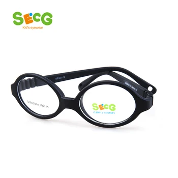 SECG Bløde Fleksible Runde Ultralet Kid Optiske Briller Ramme for Børns Briller Unisex Dreng Pige Nærsynethed, Langsynethed Briller