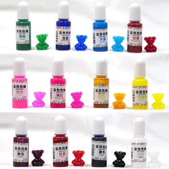 12 Flasker 10 ml UV-Resin Farve Farve Farvestof Crystal Epoxy Farvestof Multi-Farve Til Smykker Sæbe Gøre Farvestoffer DIY Håndværk