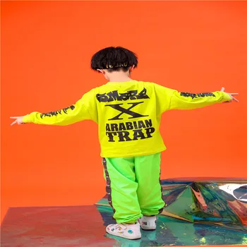 Pocket-Bukser til dreng Hip-hop stil, hip-hop performance tøj til børn i folkeskolen drenge piger hiphop performance tøj