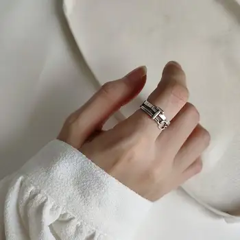INZATT Ægte 925 Sterling Sølv Vintage Bogstavet T Justerbar Ring For Fashion Kvinder fødselsdagsfest Fine Smykker Tilbehør Gave