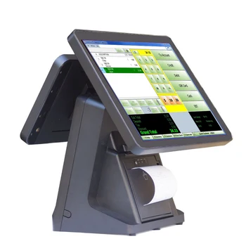 Høj kvalitet 15+15 tommer All-In-One Touch Pos Terminal Pos-system til salg