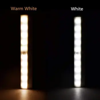 10 Lysdioder LED PIR bevægelsesføler Lys Trådløse Skab Lys Bed Lampe LED Under Kabinet Nat Lys For Skab Trapper Køkken