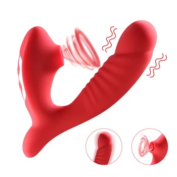 Klitoris Dildo Sugende Stimulator Klitoris Vibrator Vagina Nipple Sucker G Spot Vibrator Kvindelige Masturbator Voksen Sex Legetøj til Kvinder