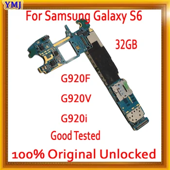 Original Unlocked Logic Board For Samsung Galaxy S6 G920F G920P G920V G920A G920T G920I Motherboard Android System