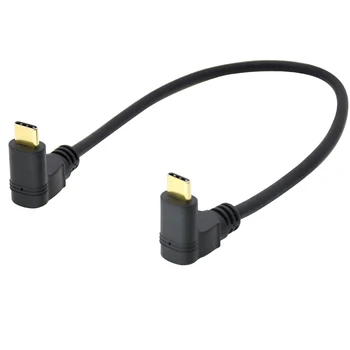 90 graders vinkel, og USB3.1 GEN2 10Gbps usb-c kabel-guld belagt stik type-c-han til type c mandlige data og hurtig opladning kabel 1 ft