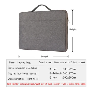 Solid Laptop Taske Sleeve Taske Notebook bæretaske, der er Egnet til Apple Macbook Pro 15/Macbook Pro 16 Computer Taske
