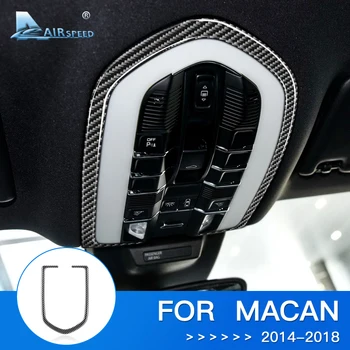 Flyvehastighed for Porsche Macan Carbon Fiber Sticker til Porsche Macan Tilbehør Interiør Trim Reading Light Frame Mærkat 14-18