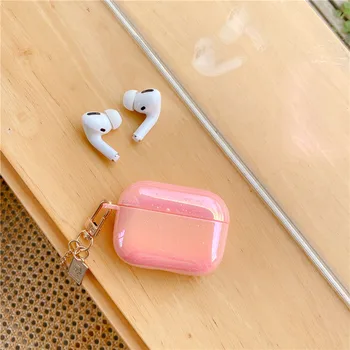 3D Shell Pearl Nøglering Dråbe Vand Rainbow Hårdt Hovedtelefon Øretelefon sag for apple airpods pro Wireless Headset dækker