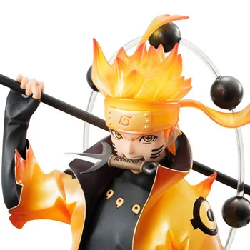 22cm Japan Anime Handling Figur NARUTO Uzumaki Naruto Shippuden Seks Stier Sage Ver Model PVC Collectible Legetøj G. E. M. Statue Dukke