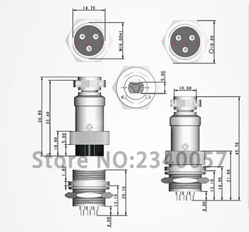 10stk GX16 Luftfart Plug Mandlige & Kvindelige Wire Panel Metal Stik 16mm 2/3/4/5/6/7/8/9 Pin-kode