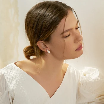 JIAN Vintage Simuleret Pearl Stud Øreringe Mode Hvide Perler koreanske Smykker Øre Tilbehør til Kvinder, Piger Gaver