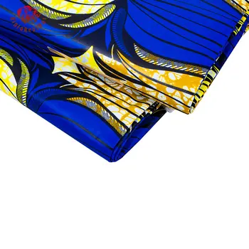Blå Backgroung Polyester Stof af Høj Kvalitet Afrikanske Ægte Voks Print Kjole Klud Materiale Syning Sy Tilbehør FP6381