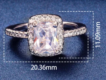 YKD51 925 Sterling Sølv Ring kvinders efterligning ring zircon kvinders ring