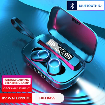 Nye A13 TWS standbylys Tryk på Trådløst Bluetooth 5.1 Høretelefoner I Øret Stereo Sport Hovedtelefoner med støjreduktion Auriculares