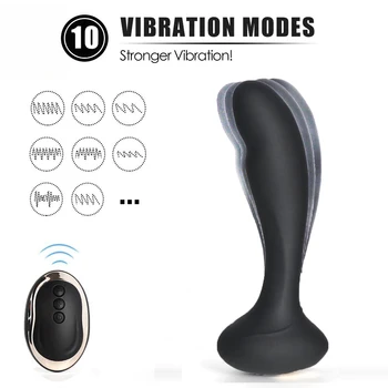 10 Kraftfulde Hastigheder Silikone Genopladelig Vandtæt Prostata vibratorer Bullet Sex Legetøj Til Mænd, Kvinder Og Par voksne produkt