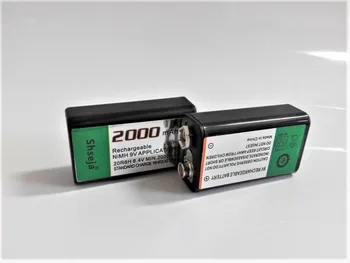 Høj kvalitet 4STK 2000mah 9V NiMH genopladeligt batteri + 1stk Universal 9v aa aaa batteri oplader