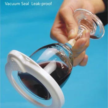 1 Sæt Vakuum Dække Låg Mad Sealer Frisk Sæl Bowl Cup Bærbart Værktøj til Køkken Bærbare Vakuum Dækker til Opbevaring af Fødevarer P7Ding