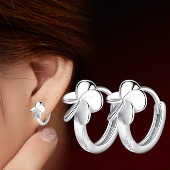 NEHZY 925 sterling sølv ny kvinde smykker mode øreringe i høj kvalitet retro fem blad blad i blomsten græs pop