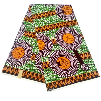 Billige afrikanske stof polyester 6yards af afrikansk print stof til party dress nye 2020 seneste afrikanske voks print stof