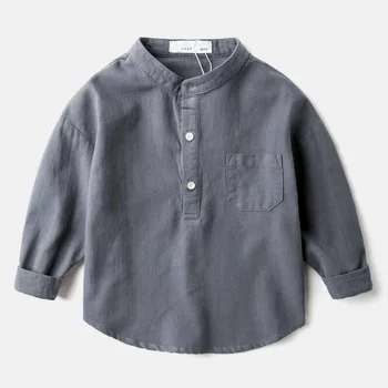 Drenge Shirts 2019 Fuld Ærme Drenge Bluser Børn Toppe Blød Bomuld Lille Barn, Børn, Tøj, Afslappet Drenge Tøj