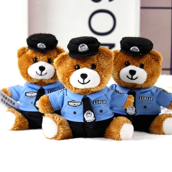 13cm Søde politiet bære vedhæng kreative nye siddestilling kjole politi uniform bærer dukke