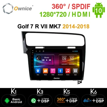 Ownice Android 10.0 Octa Core Bil DVD-Afspiller til Volkswagen Golf 7 R VII MK7-2018 GPS Navi 4GB+64GB 4G LAD DSP 360 Panorama
