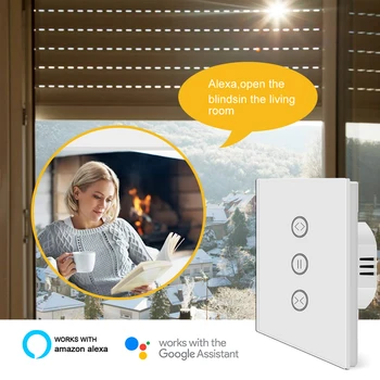 Jinvoo Smart Gardin Skifte til rulleskodde Elektrisk motor Google Startside Alexa Echo stemmestyring DIY Smart Home