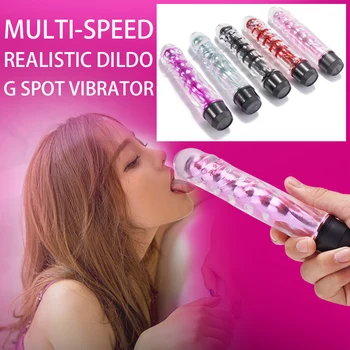 Erotisk Real Dildo Vibrator Til Kvinder Bløde Kvindelige Vagina, Klitoris Stimulator G Spot Silikone Dildo Massageapparat Kraftfulde Produkter