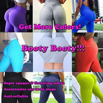 JGS1996 Kvinders Høj Talje Yoga Bukser Anti-Cellulite Slankende Booty Leggings Træning Kører Butt Lift Tights