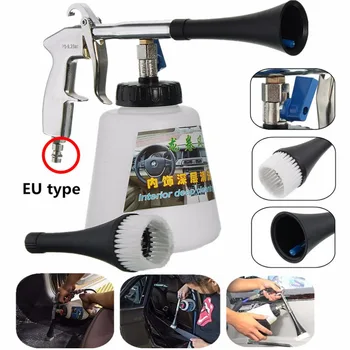 Højt Tryk Luft Puls Bil Rengøring Pistol med Pensel Multifunktionelle Overflade Indvendig Udvendig Rengøring Kit EU-Type hurtig rengøring