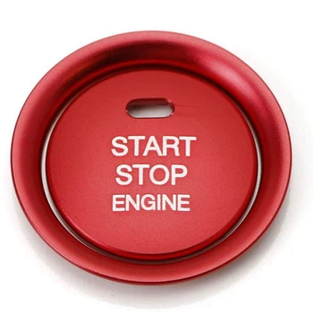 2Pc Sæt Keyless Motoren Tryk på Start-Knappen & Omkringliggende Dekoration Ring til Mazda 3 6 CX-3 CX-5 CX-9 MX-5 med Tryk på Start Motoren