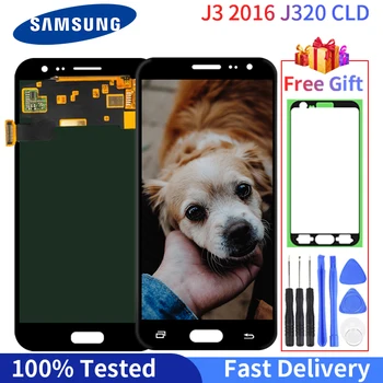 Super AMOLED LCD-For Samsung Galaxy J3 2016 J320 Vise J320F J320H Touch Screen Digitizer Assembly Udskiftning WIthink Gave