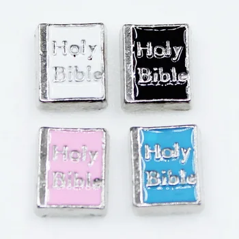 Hot 20pcs/masse Crystal Bibelen Bog Flydende Charms, der Bor Glas Hukommelse Flydende Medaljoner Vedhæng, Charms DIY Smykker Charme