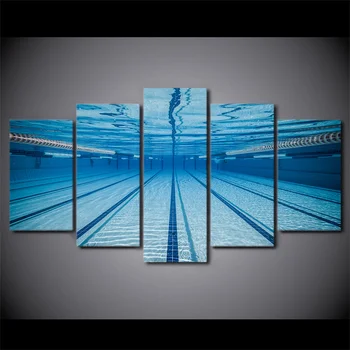 Moderne Lærred, Plakat Ramme Stue 5 PiecePcs Swimmingpool Maleri Væg Kunst, Modulære HD Trykt Pictures Home Deco -