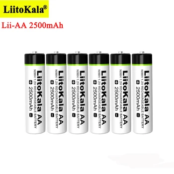 2stk Liitokala 1,2 V AA 2500mAh Ni-MH Genopladeligt batteri aa for Temperatur pistol fjernbetjening, mus toy batterier