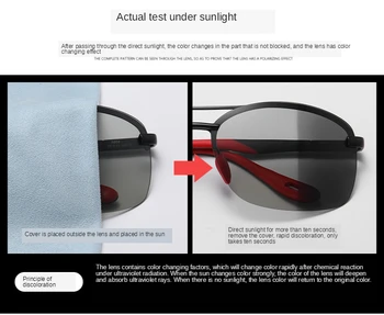 Mænd Fotokromisk Polariserede Solbriller Rammeløse Sol Briller til Mænd, Kvinder Night Vision Kørsel Briller 2020 Mærke Stråler Designer