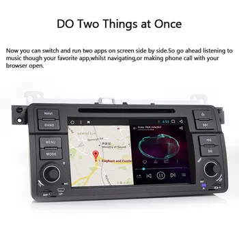 Josmile AutoRadio 1 Din Android 10 Bil DVD-Afspiller Til BMW E46 M3 Rover 75 Coupe 318/320/325/330/335 GPS Navigation 1998-2006 4G