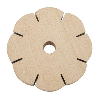 Træ-Runde Fletning Disk Plade Kumihimo Disk til smykkefremstilling